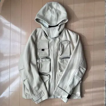 Infection 아이보리 플리스 자켓 후드 부착