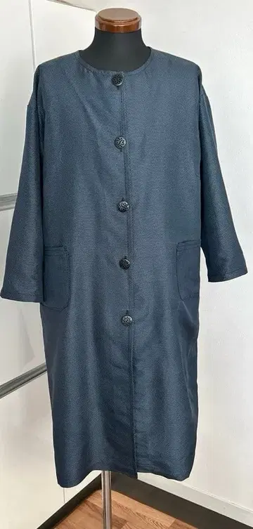 기모노 빈티지 원단 사용 리메이크 코트