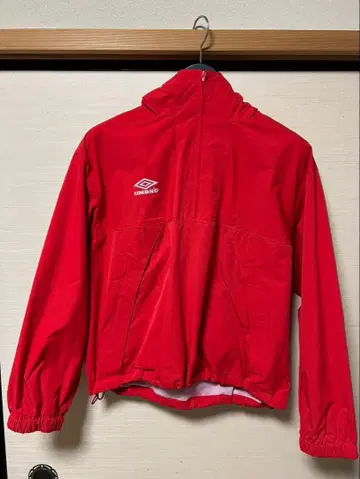 UMBRO 후드 부착 레드 나일론 자켓 F