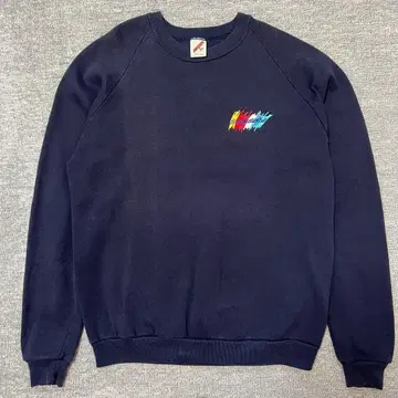 80s USA제 JERZEES 래글런 맨투맨 네이비 XL