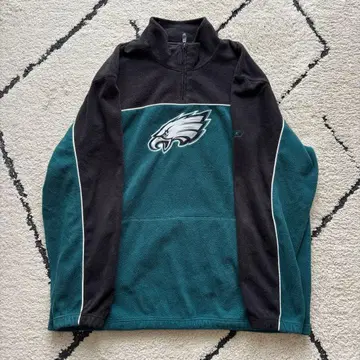 하프 지퍼 플리스 USA 구제 의류 90s 긴팔 NFL 풀오버 그린
