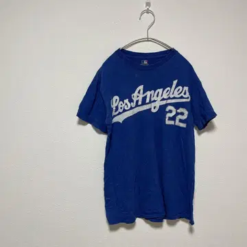 1점 모노 T셔츠 로스앤젤레스 22번 MLB 블루 야구