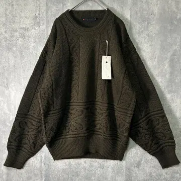 데드스탁 디자인 니트 울 다크 그린 Hugo design