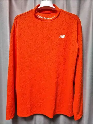 새상품급 뉴발란스골프 모크넥 올 패턴 오렌지 24년 모델