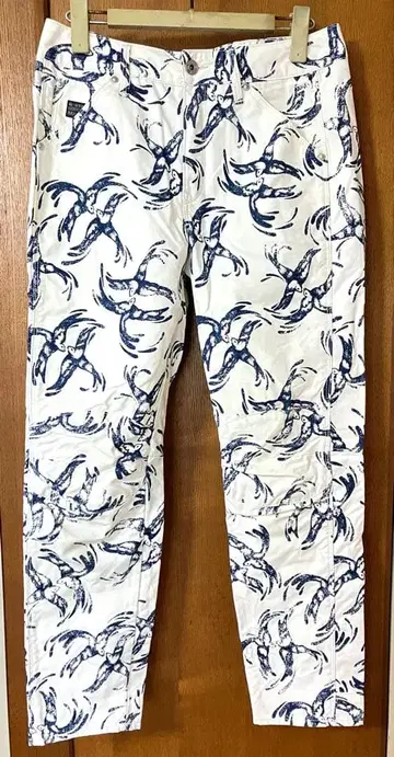 G-STAR ROW 새 프린트 패턴 팬츠 여성용 24