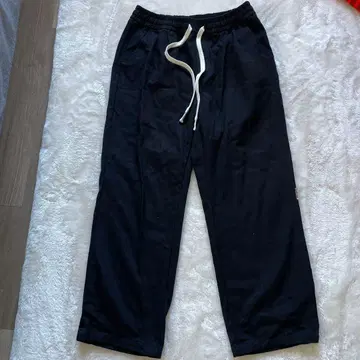 블랙 XL 이지 팬츠 100% 코튼