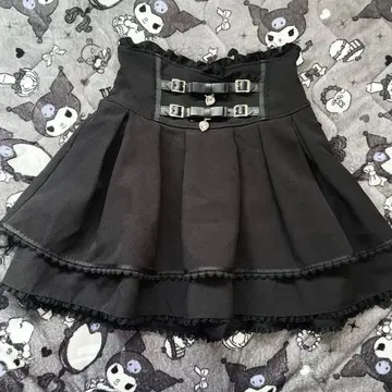 LIZLISA 2단 리본 벨트 치마바지