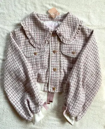 LIZ LISA 체크 무늬 큰 옷깃 자켓