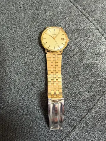 수동 와인딩 가동품 OMEGA 데빌 남성용 손목시계 골드