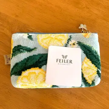 FEILER 레몬 패턴 파우치 스카이블루 페이러