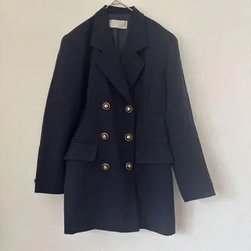 프뤼브로아 일본제 네이비 자켓 M 골드 버튼 레트로