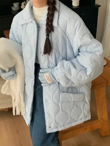 여성용 다운 자켓 아우터 코트 충전솜 퀼팅 코트