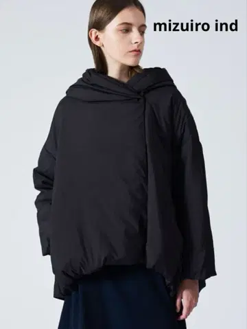 mizuiro ind 후드 부착 숏 다운 자켓