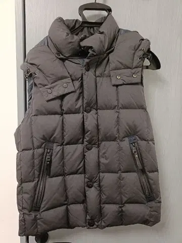 나노 유니버스 다운 베스트 후드 부착