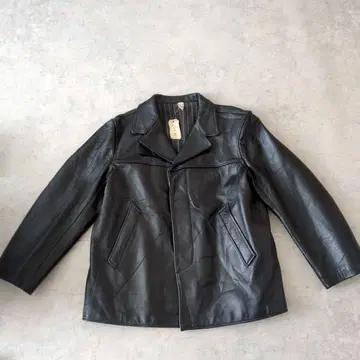 코르뷔지에 자켓 프랑스 빈티지 블랙 가죽 자켓