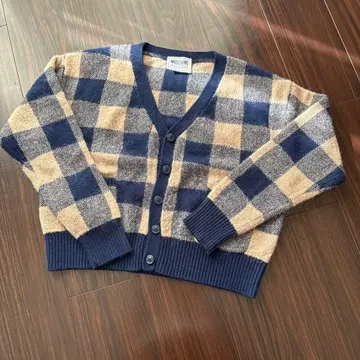 MO5CH1NO JEANS 체크 무늬 가디건