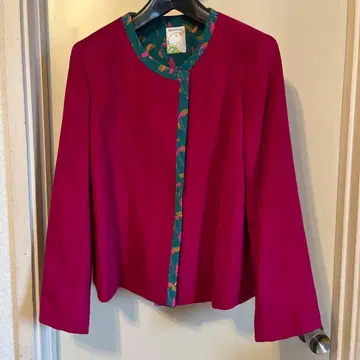 미사용 mannine 노카라 자켓 마젠타