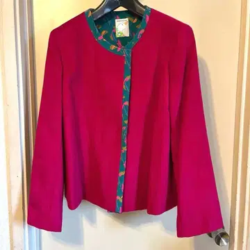 미사용 mannine 노카라 자켓 마젠타