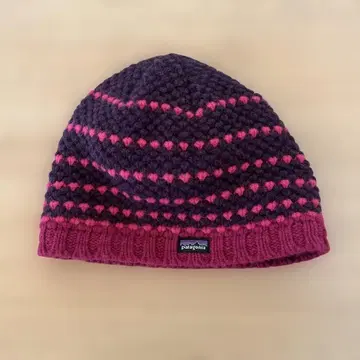 Patagonia 니트 모자 네이비/핑크