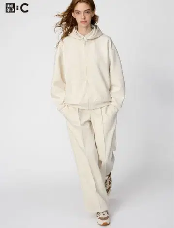 UNIQLO 맨투맨 스트레이트 팬츠 S 사이즈 내추럴