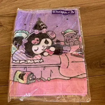 캐릭터 타월 그라데이션 보라색 핑크