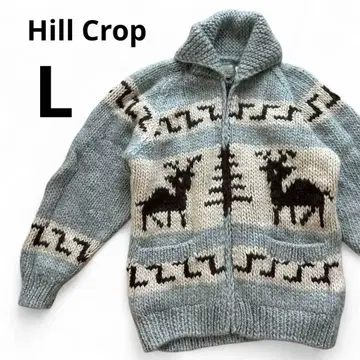 Hill Crop 힐크롭 카우친 니트 지퍼 루돌프 L 그레이