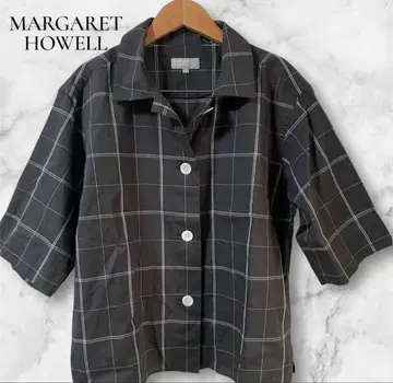 컨디션 최상 2023 모델 마가렛호웰 체크 코튼 린넨 셔츠