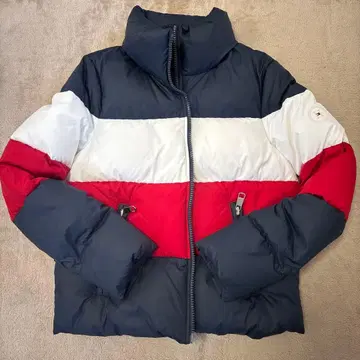 타미힐피거 다운 자켓 네이비/화이트/레드