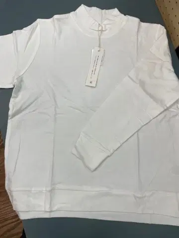 이중직 천축 하이넥 긴팔 티셔츠