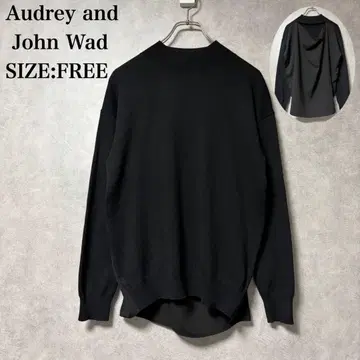 오드리앤존와드 블랙 니트 스웨터 도킹 티셔츠