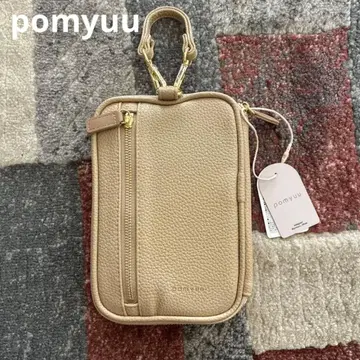 pomyuu 아크릴 스탠드 파우치 베이지