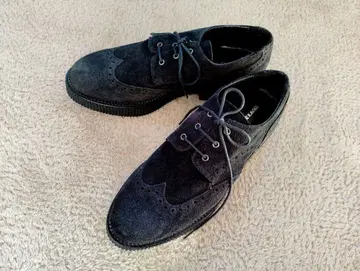 미사용 모드카올리 레이스업 슈즈 24.5cm 이탈리아제 통굽