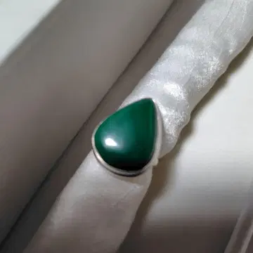 맬러카이트 반지 Silver925 14호 페어 쉐이프