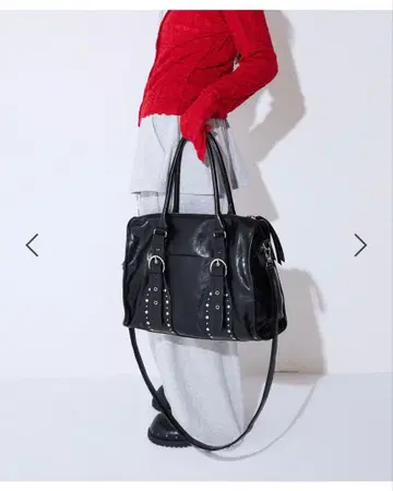 jeanasis 앤티크 스터드 토트 백