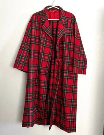 타탄 체크 롱 가디건