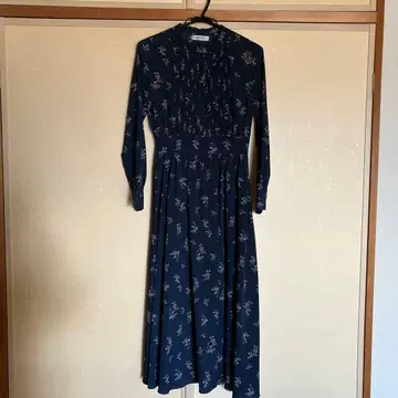 nano UNIVERSE 네이비 꽃무늬 원피스 36