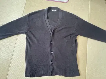 ZARA 블랙 리브 니트 가디건 XL