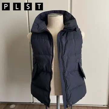 PLST 플라스테 다운 베스트 다운 90 여성용 네이비
