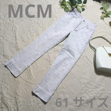 [ MCM ] 그레이 스키니 팬츠 61 사이즈 로고 디자인