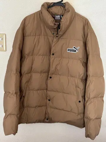 미사용 PUMA 브라운 다운 자켓