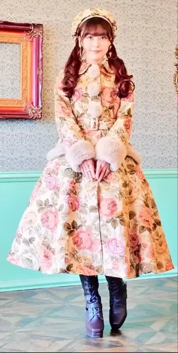 크라로리 쿠루미 시마무라 노엘 드 메모와르 고블랑 롱 코트 베이지 M