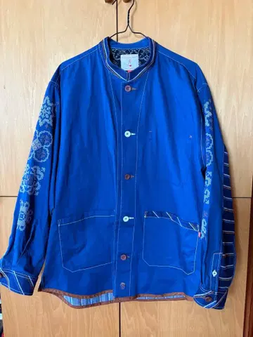 KAWATANI SHIRT 파란색 커버올 L 사이즈