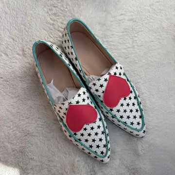 별 패턴 하트 디자인 플랫슈즈 37