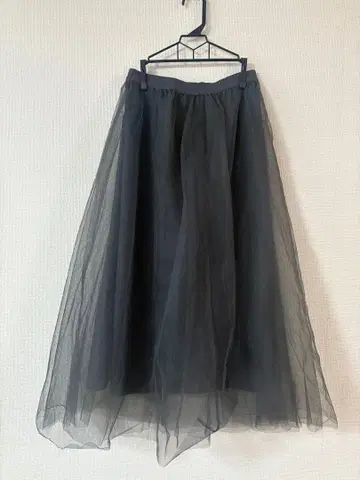 블랙 플레어 스커트 S 사이즈 튤