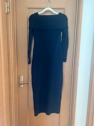 NATURAL BEAUTY BASIC 블랙 롱 니트 원피스 M 사이즈