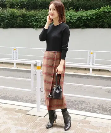 이에나 IENA 6x3 리브 크루넥 풀오버 블랙