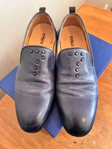 TOP SEVEN 네이비 가죽 로퍼 27.5