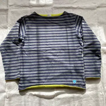 ORCIVAL 오르치발 안감 플리스 티셔츠 그레이 x 네이비