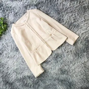 any SiS [M 상당 ] 인기 노카라 자켓 아이보리 프론트 오픈 버튼