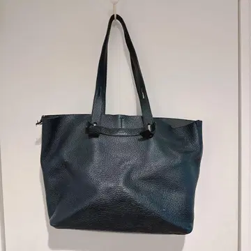 훌라 블랙 가죽 토트백